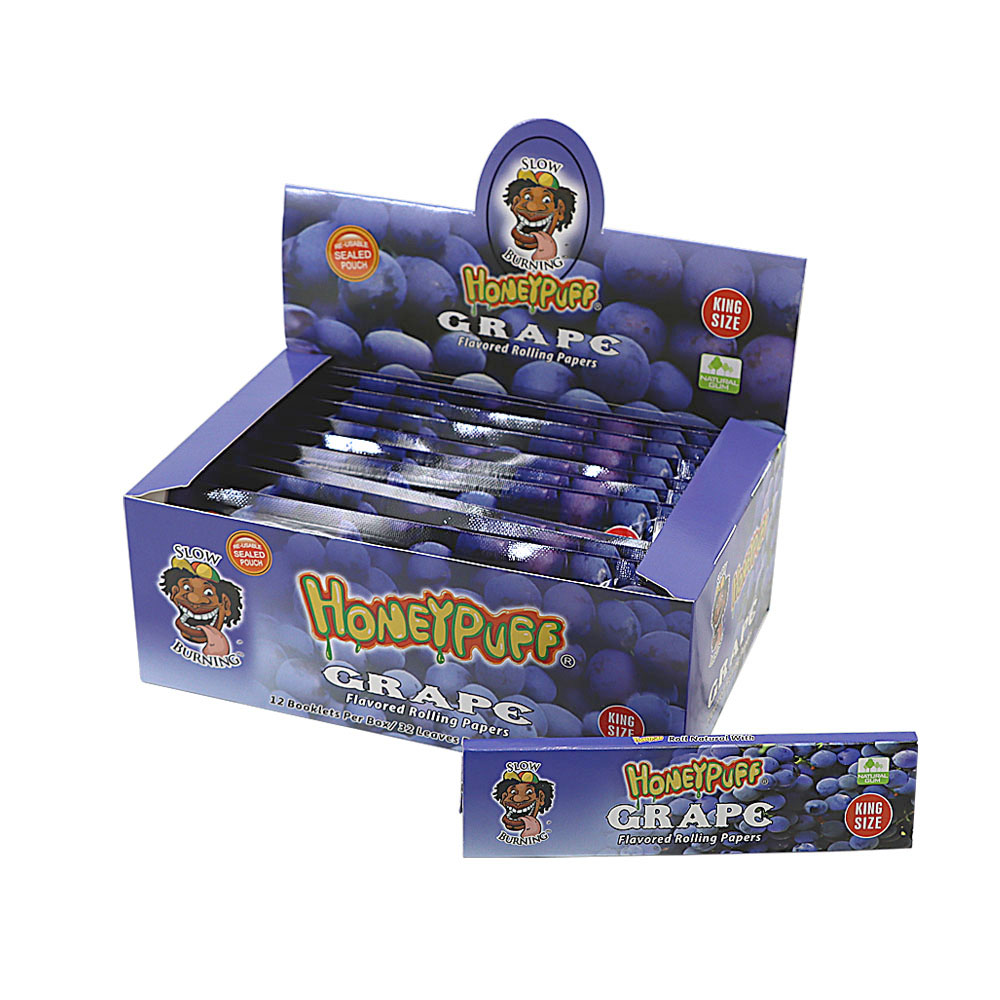 Honey Puff  Grape Flavored  King Size Rolling Papers
