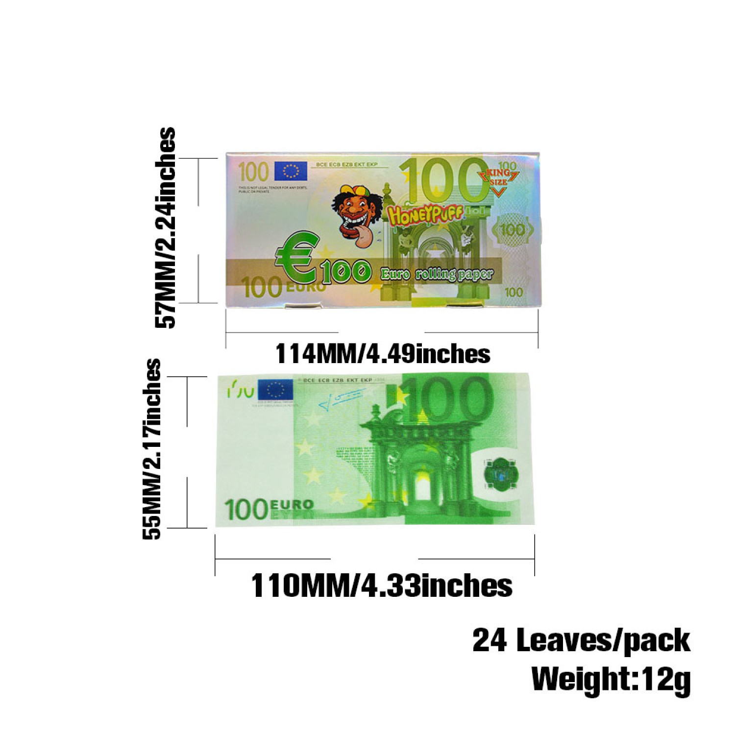 Honey Puff €100 Rolling Paper  King Size Rolling Papers