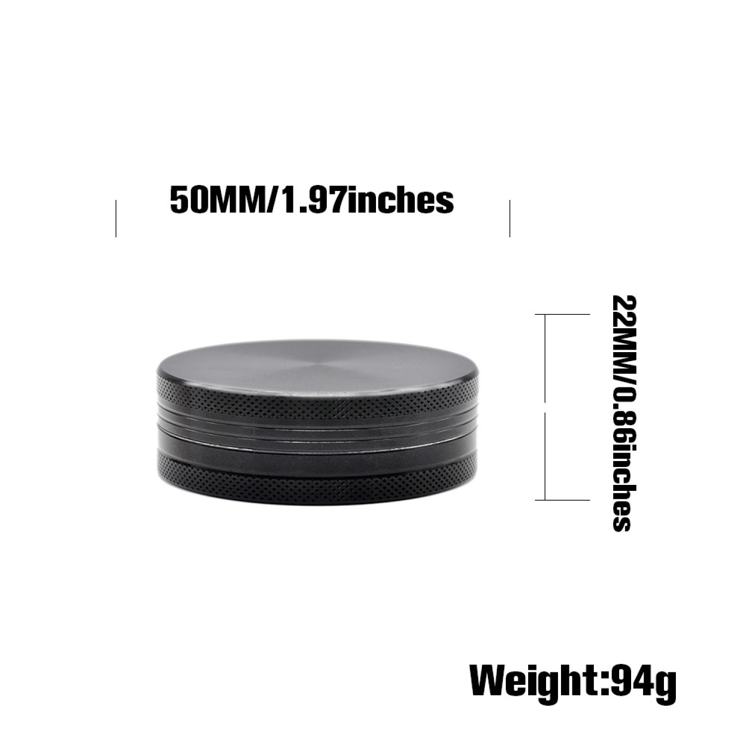 Aluminium Grinder, Verschiedene Farben (ca. ⌀ 50x22mm / 2-teilig) 