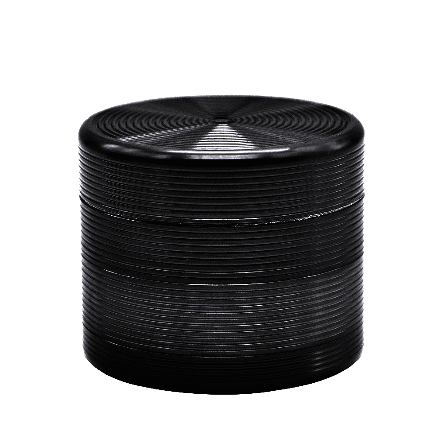 Aluminium Grinder, Schwarz (ca. ⌀ 50x42mm / 4-teilig)