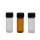 Vorratsflasche aus Glas, Deckel schwarz, Flasche transparent/braun, 42mm, 1 VE - 24 Stück