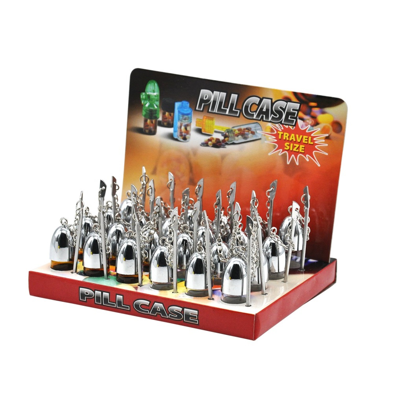 Vorratsflasche aus Glas, deckel mit Löffel, Flasche transparent/braun, 36mm, VE-24