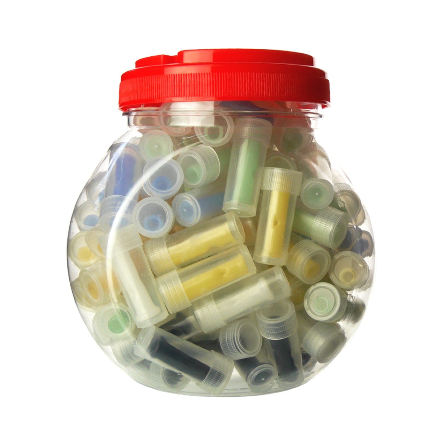 Milchig Glas-filtertips verschiedene Farben, 8x35mm, Packung mit 100 Stück