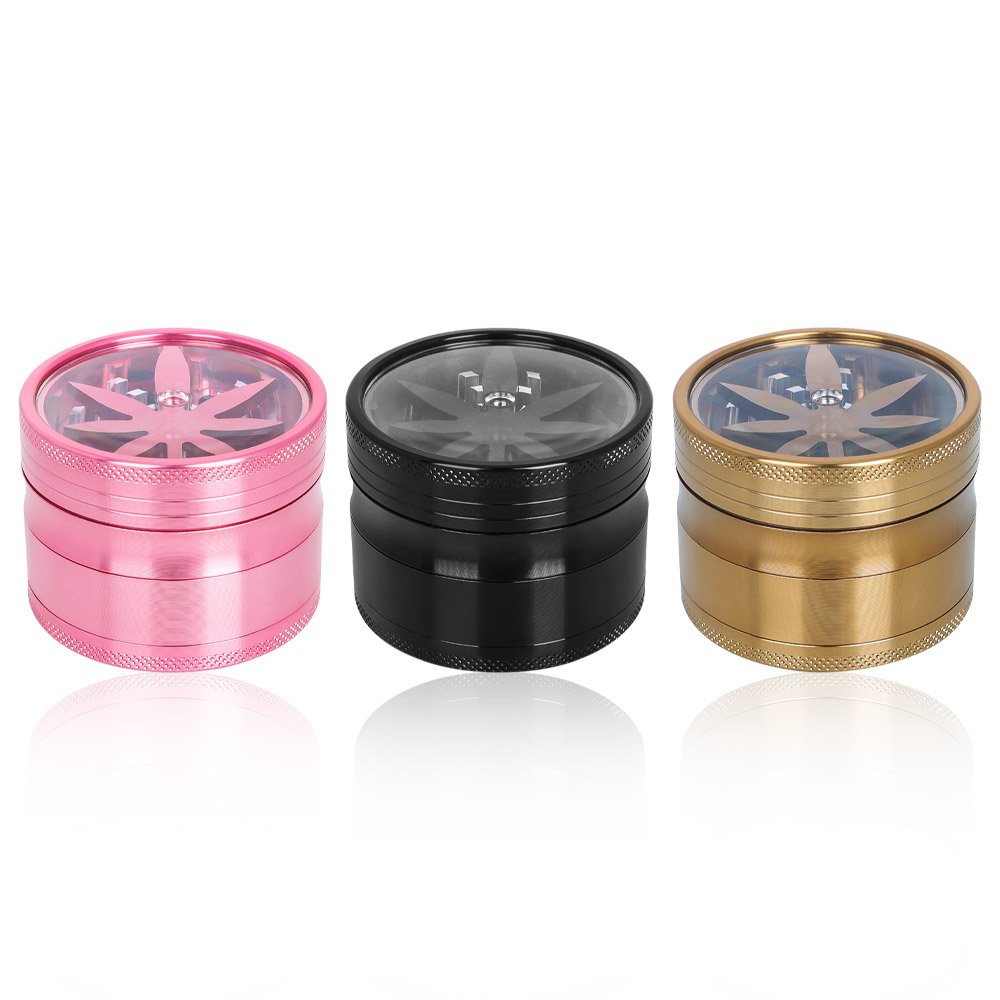 Metal Grinder mit Fenster  (Ca. ⌀ 60mm / 4-teilers)  VE-6