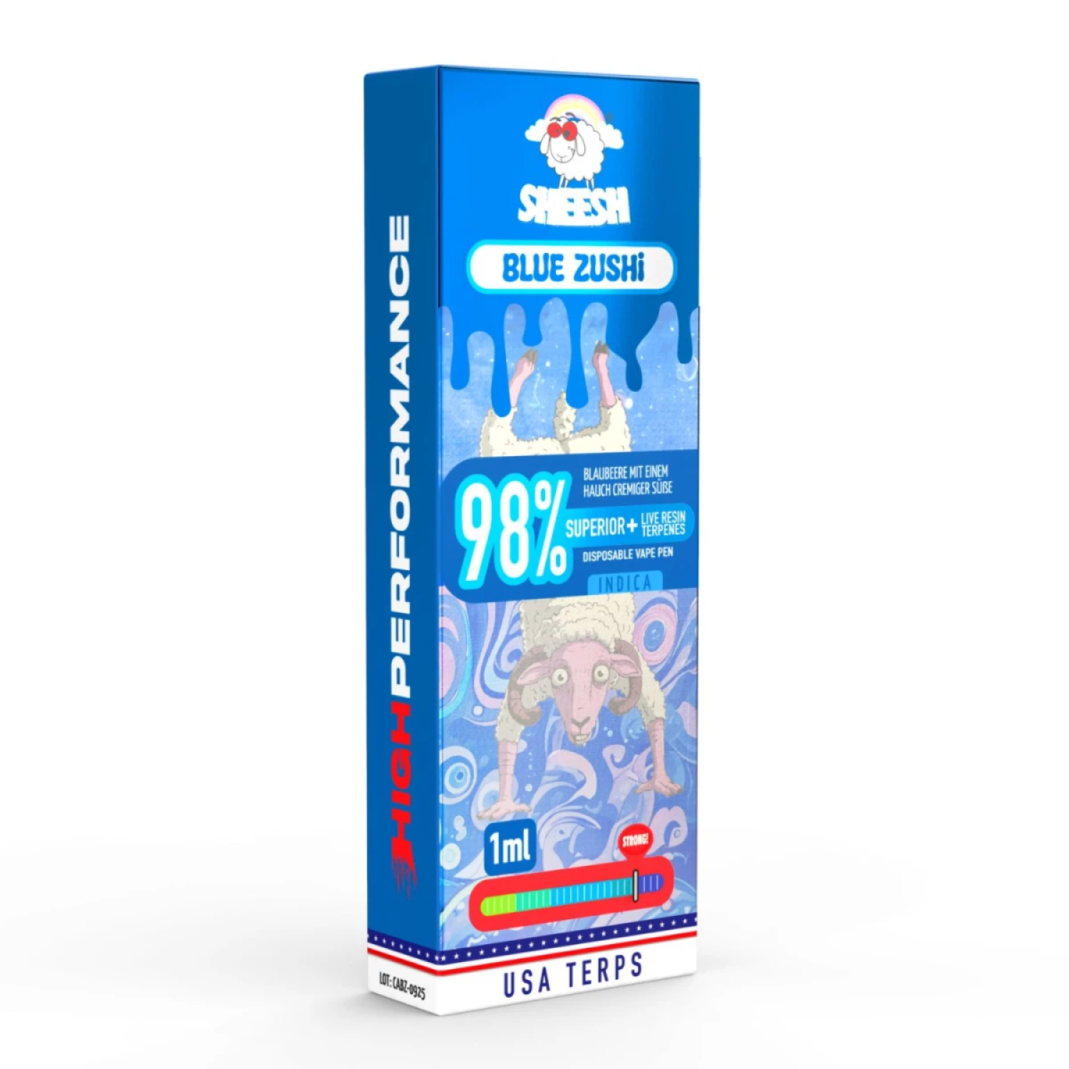 Sheesh 98% Superior Einweg-Vape-Pen "Blue Zushi" 1ml