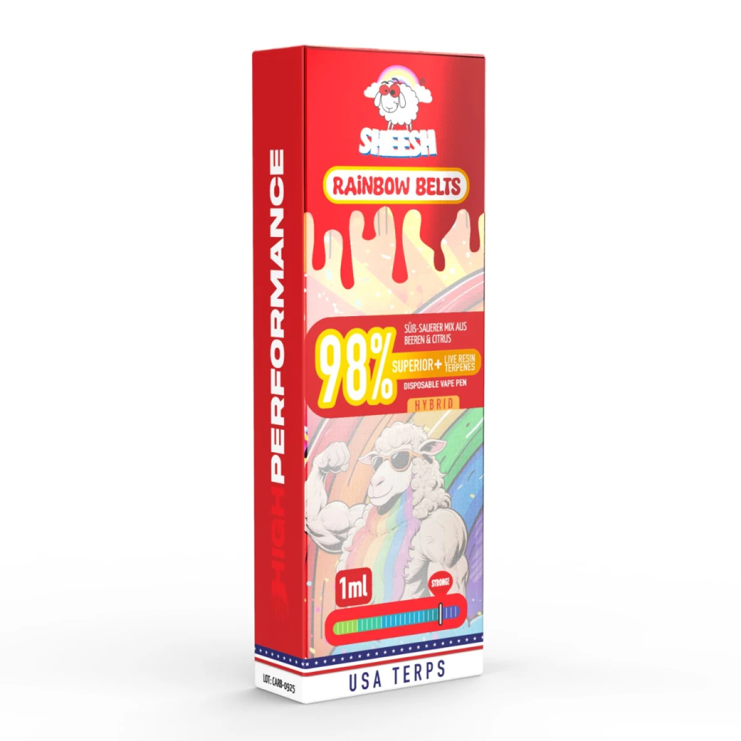 Sheesh 98% Superior Einweg-Vape-Pen "Rainbow Belts" 1ml