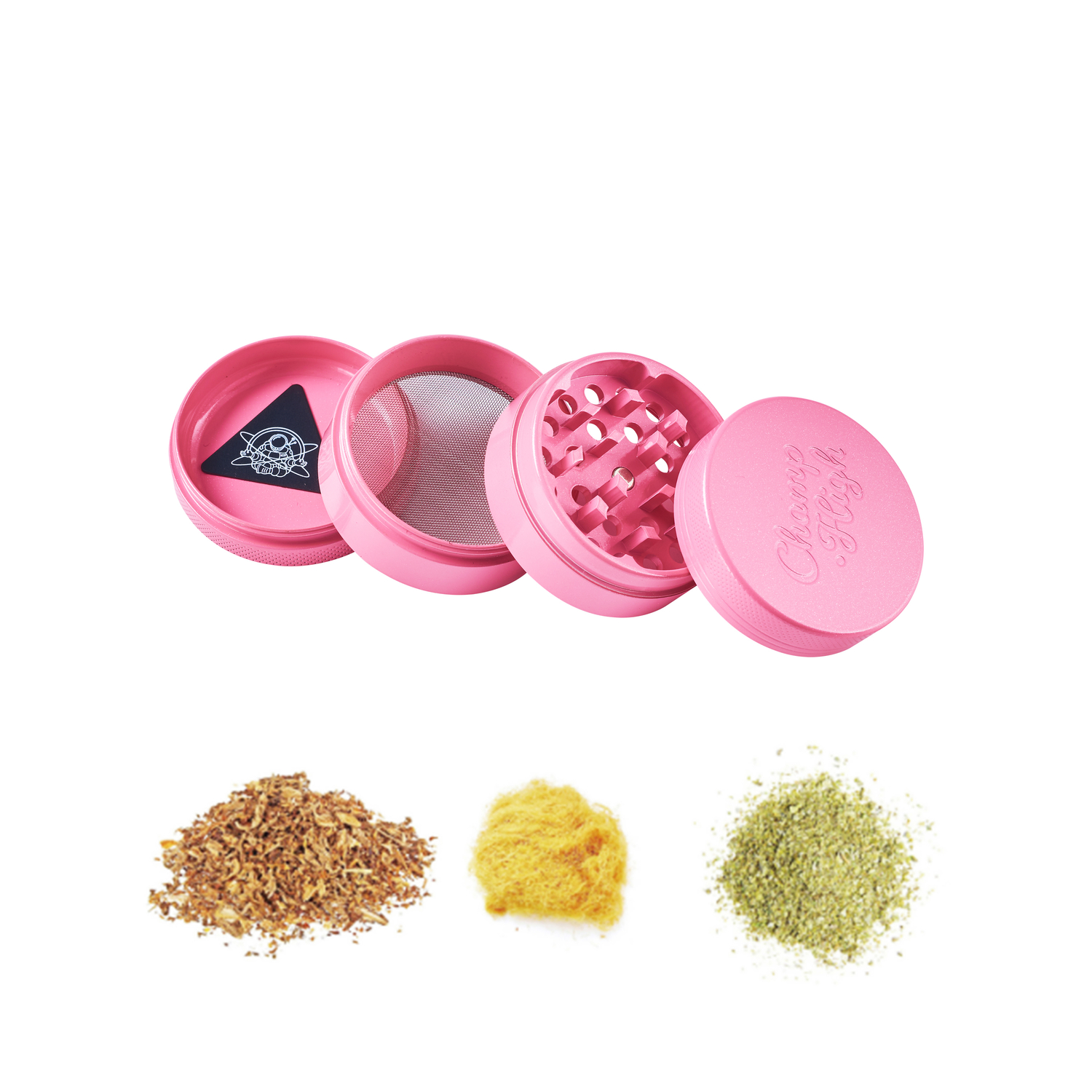 Metall-Grinder "Pinky" (ca. ⌀ 50x45mm / 4-teilig) 9er-Pack