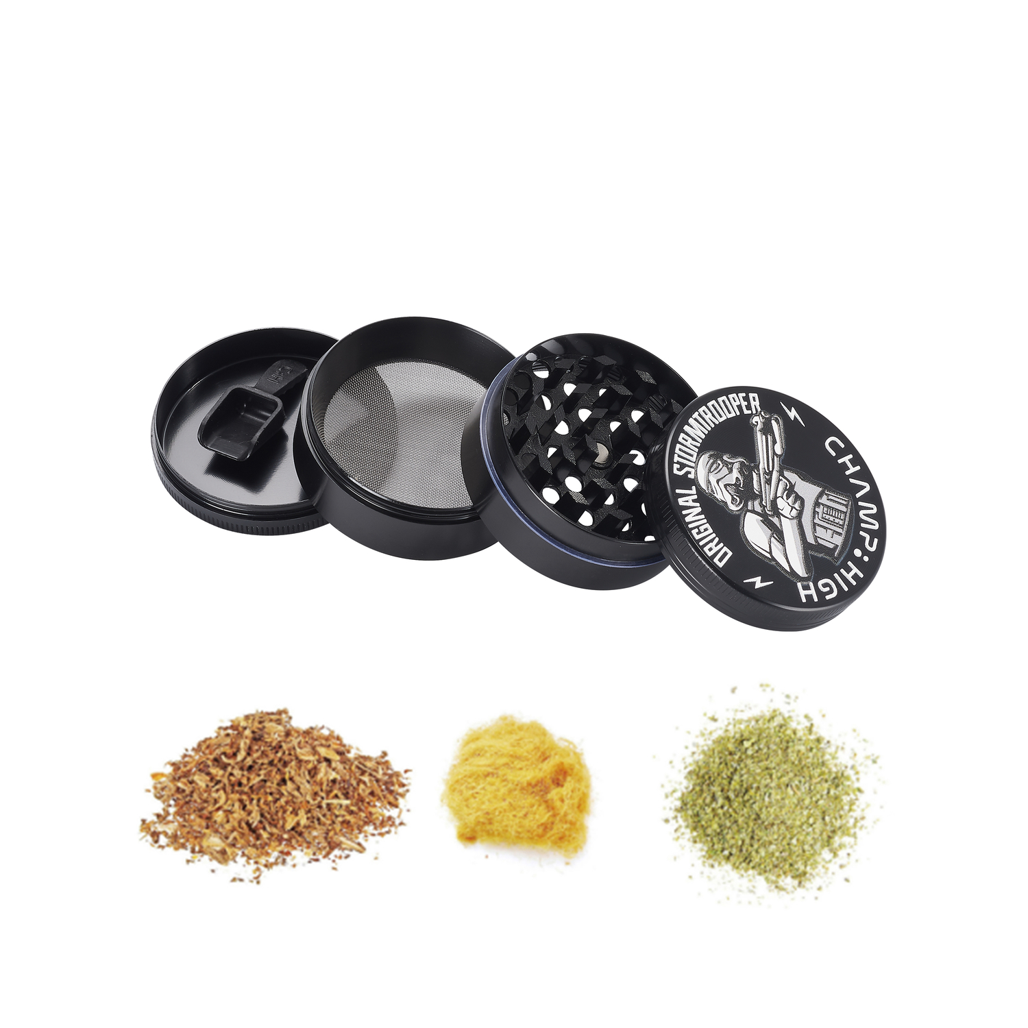 Metall-Grinder ''STORMTROOPER 3D'' (ca. ⌀ 35x50mm / 4-teilig) 12er-Pack