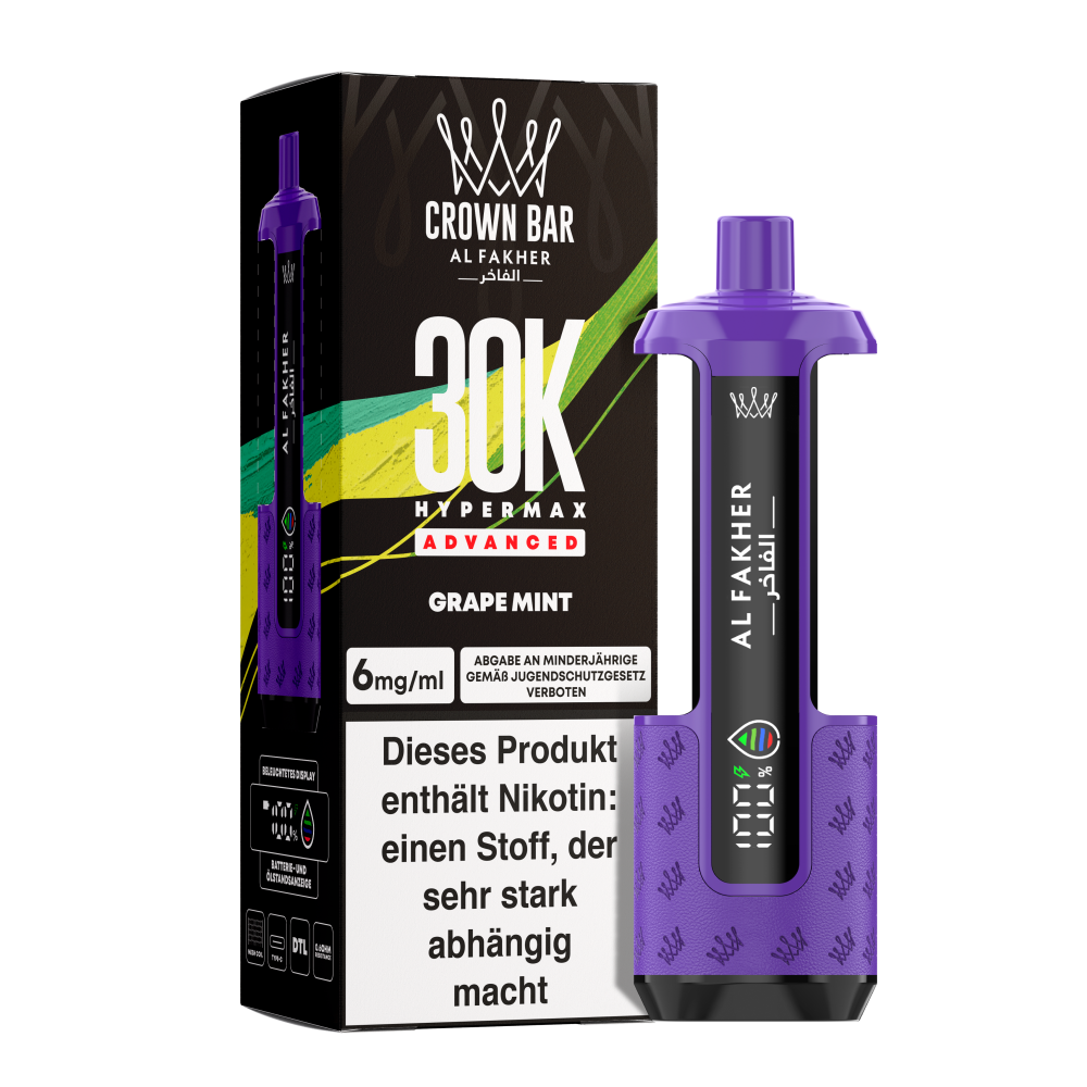 Al Fakher 30K Hypermax "Grape Mint" Gerät