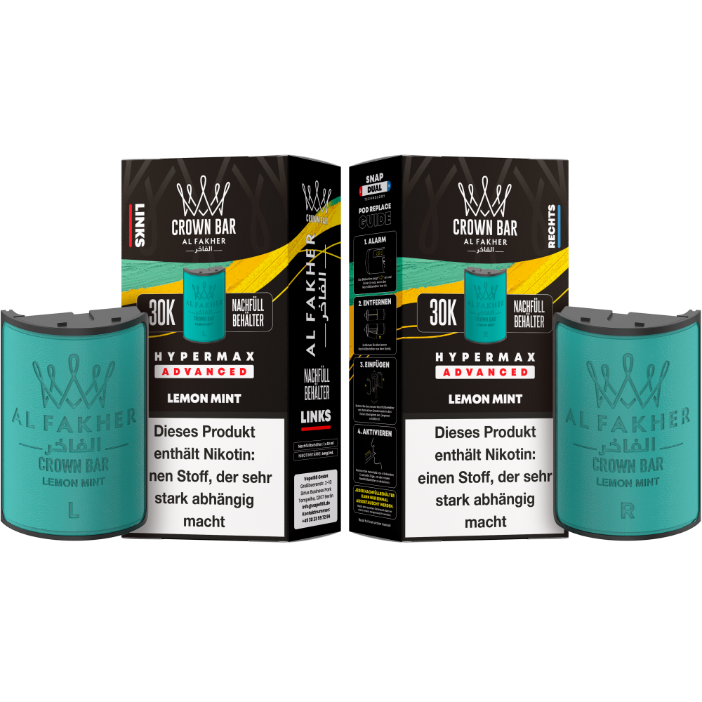 Al Fakher 30K Hypermax "Lemon Mint" Prefilled Pod