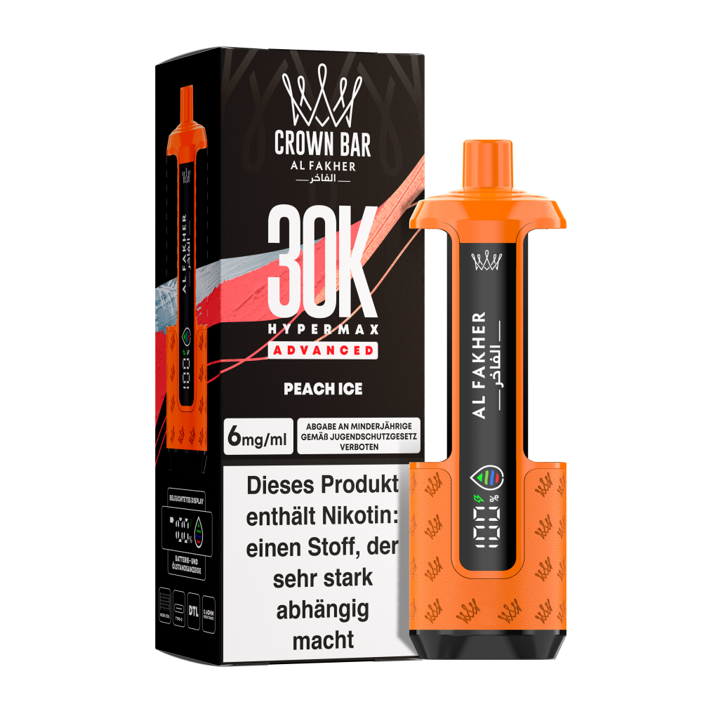 Al Fakher 30K Hypermax "Peach Ice" Gerät