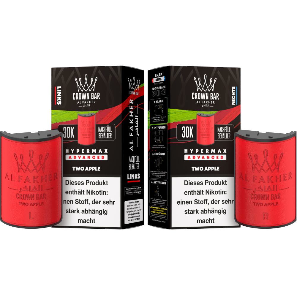 Al Fakher 30K Hypermax "Two Apple" Prefilled Pod