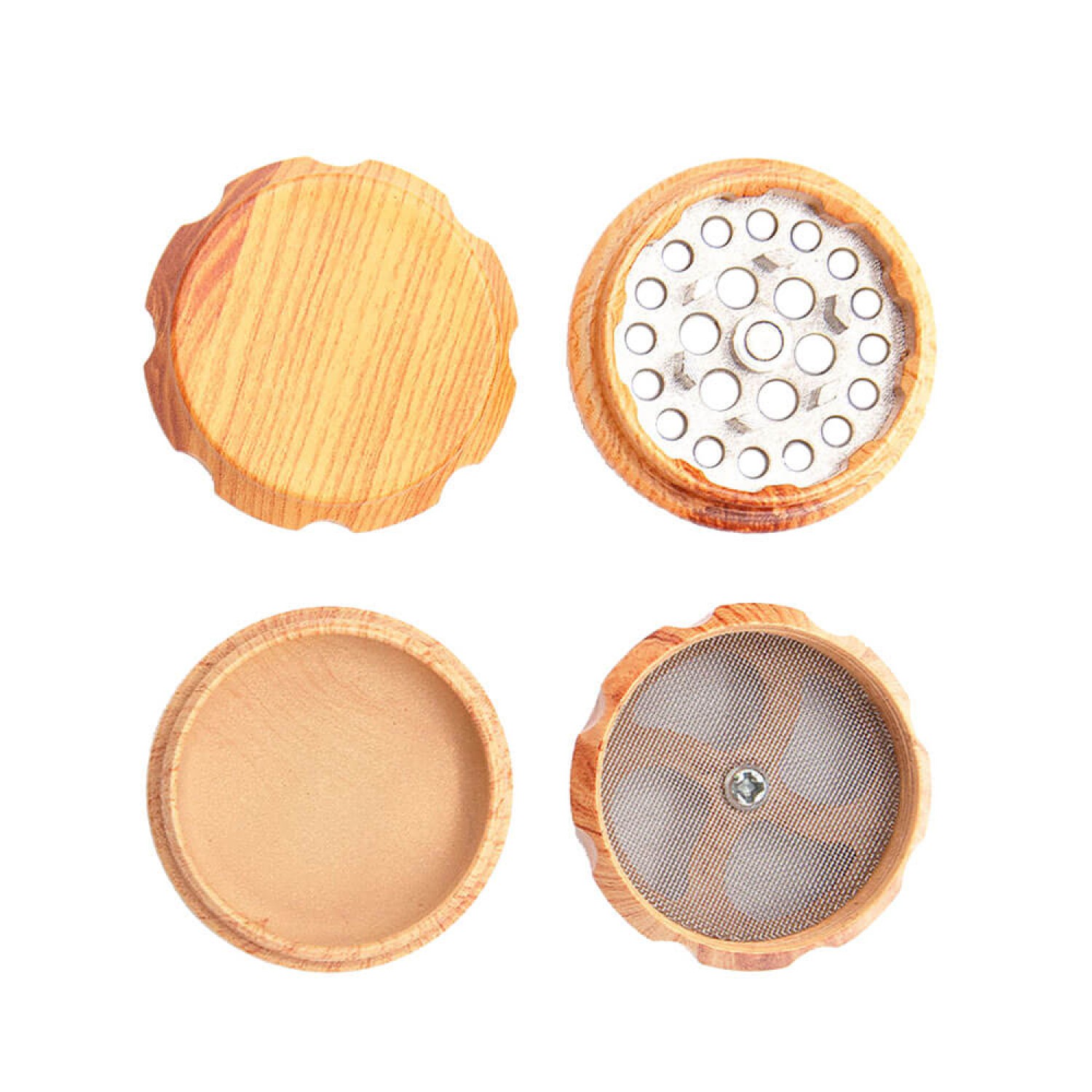 Holz Grinder (Ca. ⌀ 40mm / 4-teilers)  VE-12
