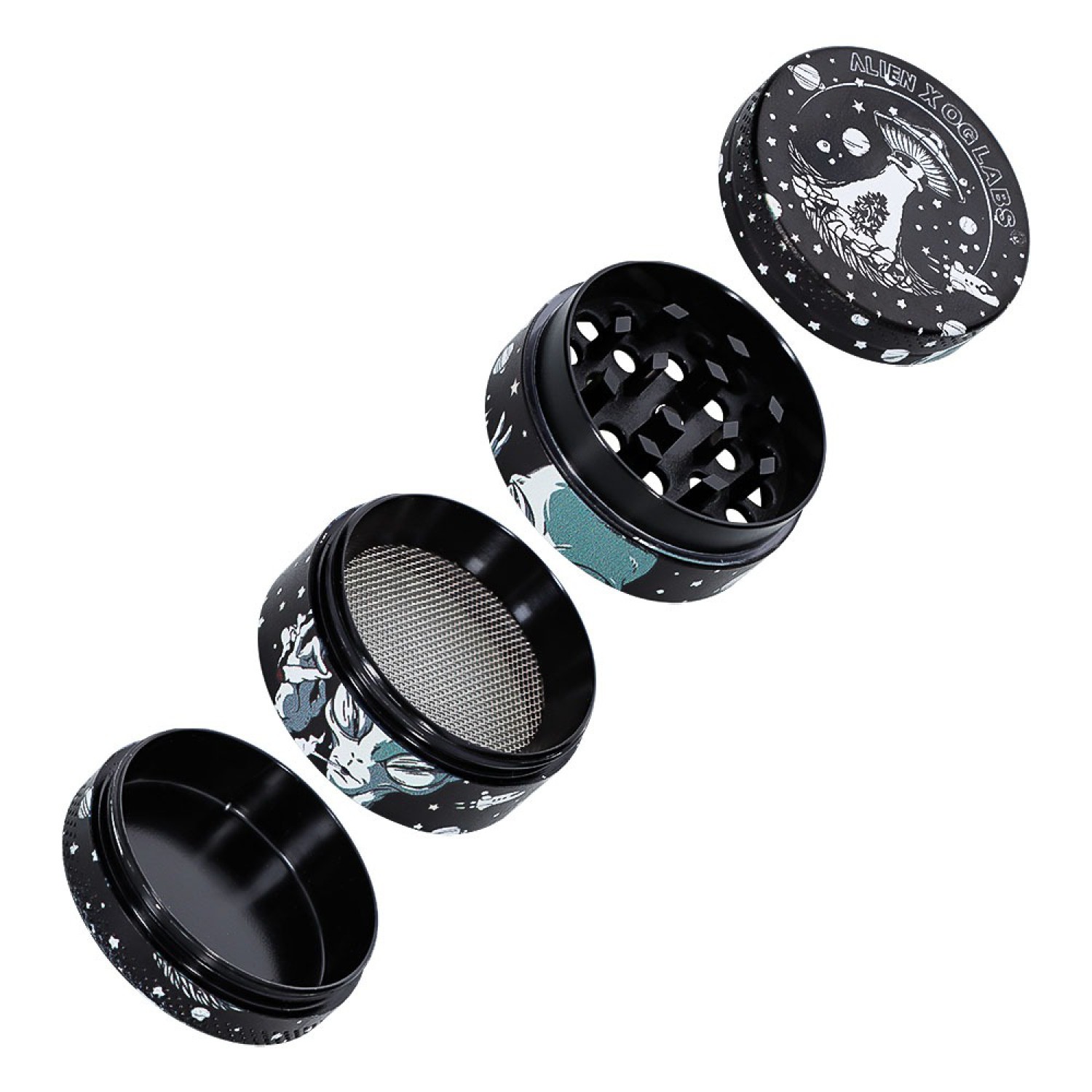 Metal Grinder "Alien X OG Labs" (⌀40 mm / 4-teilers) VE-12