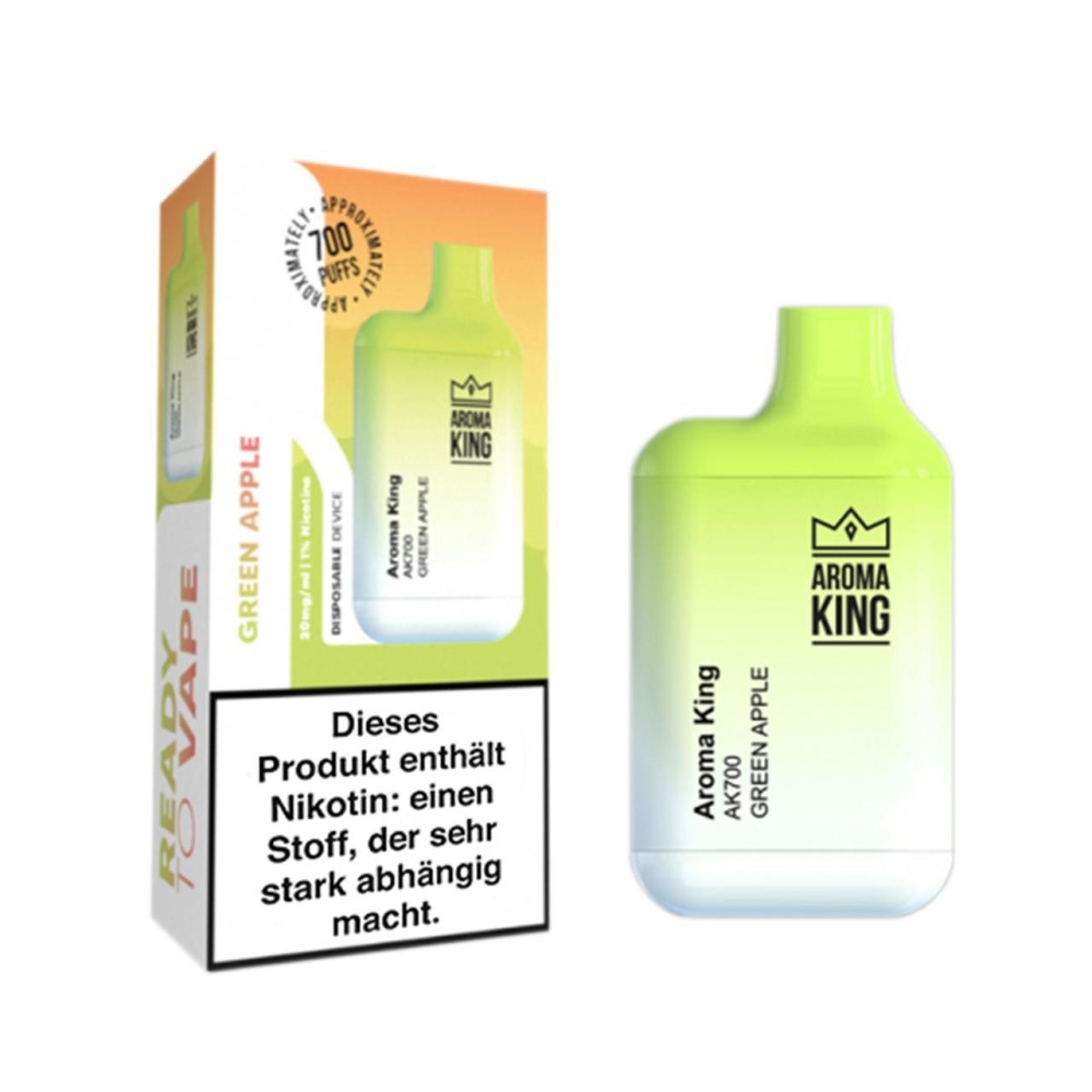 Aroma King Mini Einweg E-Zigarette 20mg ''Green Apple'' 2.0ml