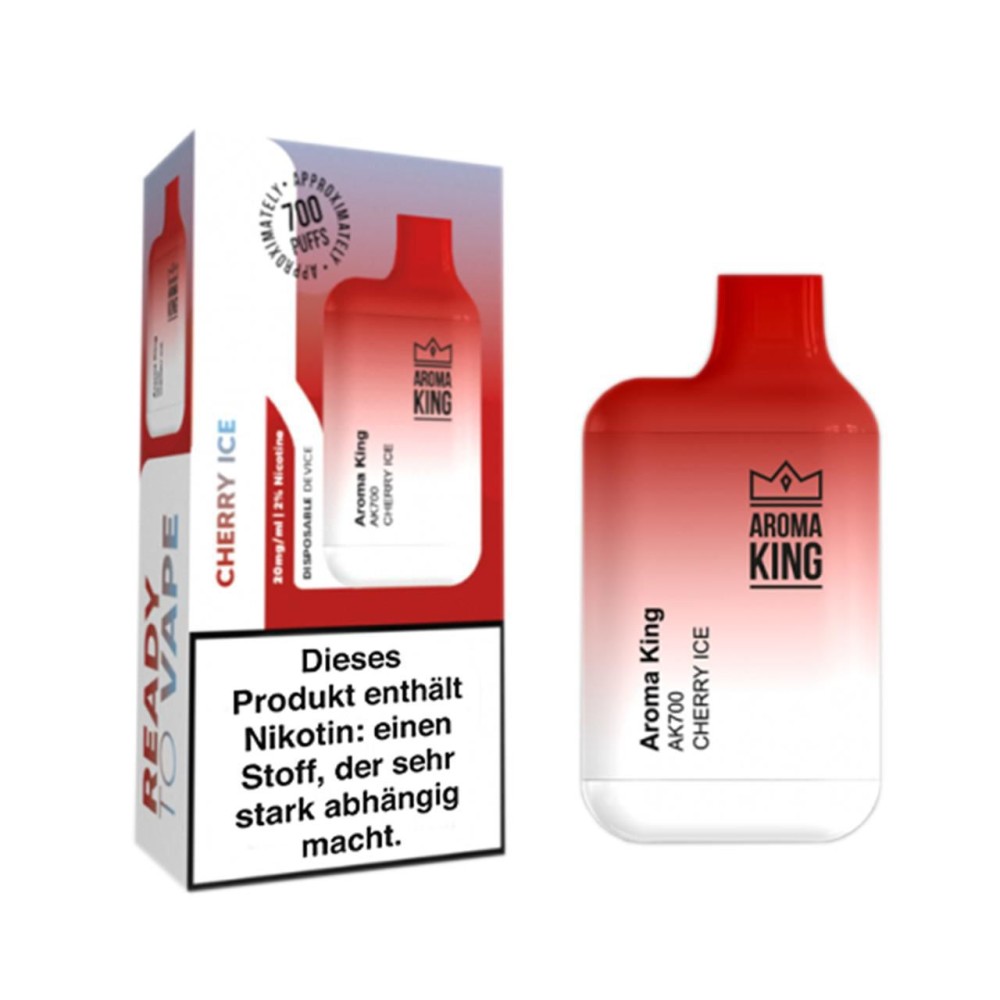 Aroma King Mini Einweg E-Zigarette 20mg ''Cherry Ice'' 2.0ml