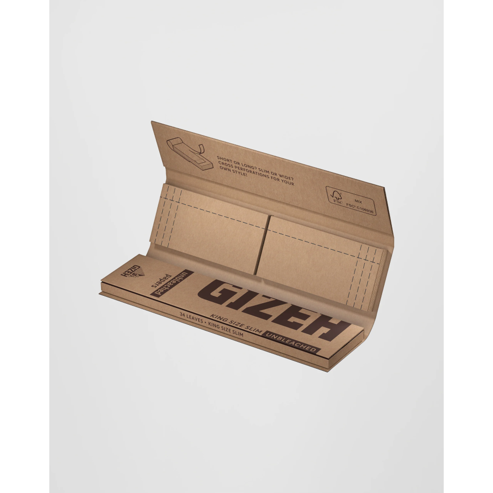 GIZEH Brown KS Slim+FilterTips 26er a34 Blättchen