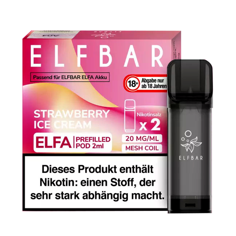 ELFBAR ELFA Pod Strawberry Ice Cream 2x2ml, 20mg