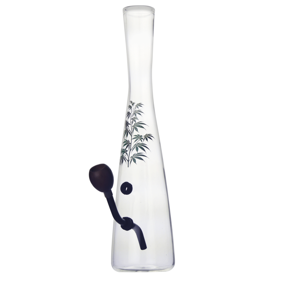 Holland bong with green leaves & kickloh 38
