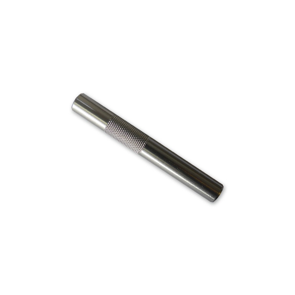 Ziehrohr aus Aluminium GRAU  70mm:Schnupfrohr mit  Grifffläche Innendurchmesser: ca 4mm