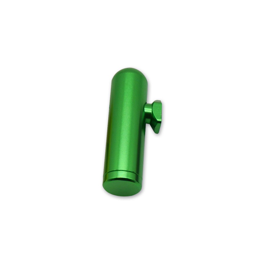 Aluminium Dosierer/Sniffer, Green Sniff Bottle und Portionierer 5,2mm Ø  1,5cm, Höhe ca. 5,2cm