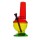 Acrylbong mit 2teiler Bauch mit Fuß Rasta ca.20cm