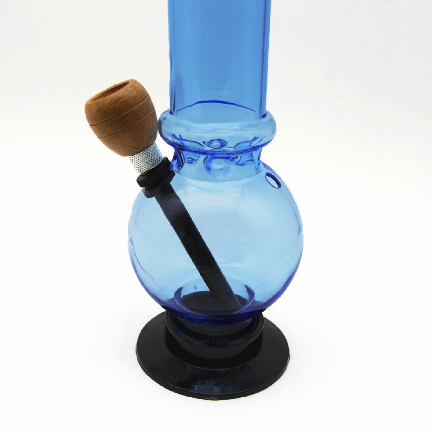 Acryl Eisbong, hellblau mit Holzkopf, Höhe: 26 cm, Ø: 40 mm