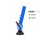 Acrylbong Blau Gebogene mit Handgriff, Kugel & mit Gummi Fuß Ø ca. 25 mm, 20 cm hoch