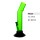 Acryl-Bong, gebogen, Grün, mit Aluminium-kopf, ca. Ø: 40 mm, H: 27 cm