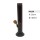 Acryl-Bong mit Holzkopf, Schwarz Farbe, ca. Ø 40 mm, 26 cm hoch