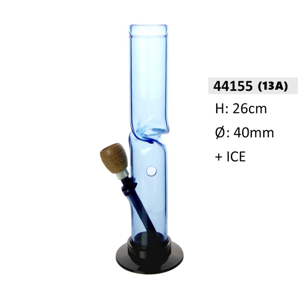 Acryl Eisbong, hellblau mit Holzkopf, Höhe: 26 cm, Ø: 40 mm