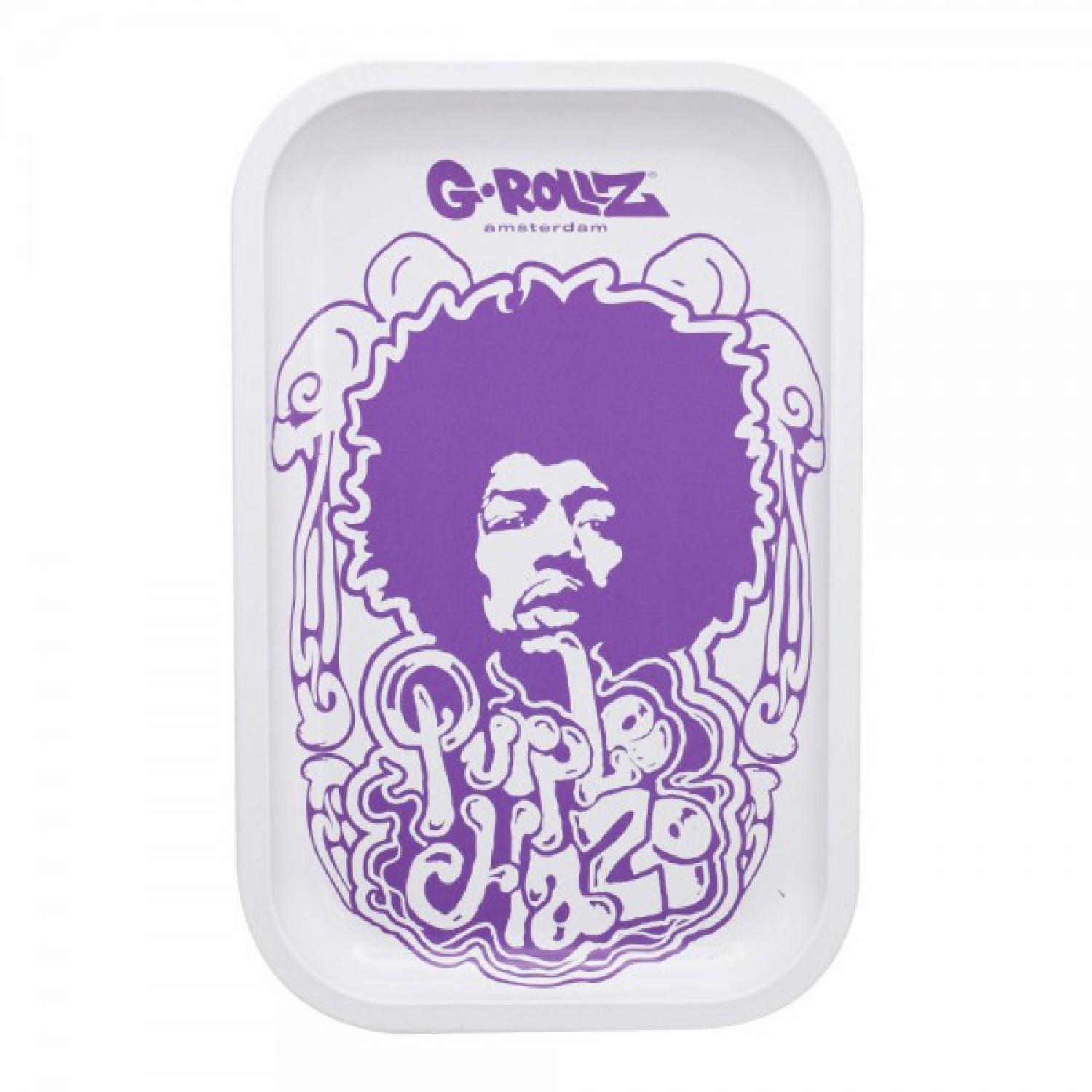  G Rollz | Mittleres Tablett „Purple Haze“ 17,7 x 27,5 cm