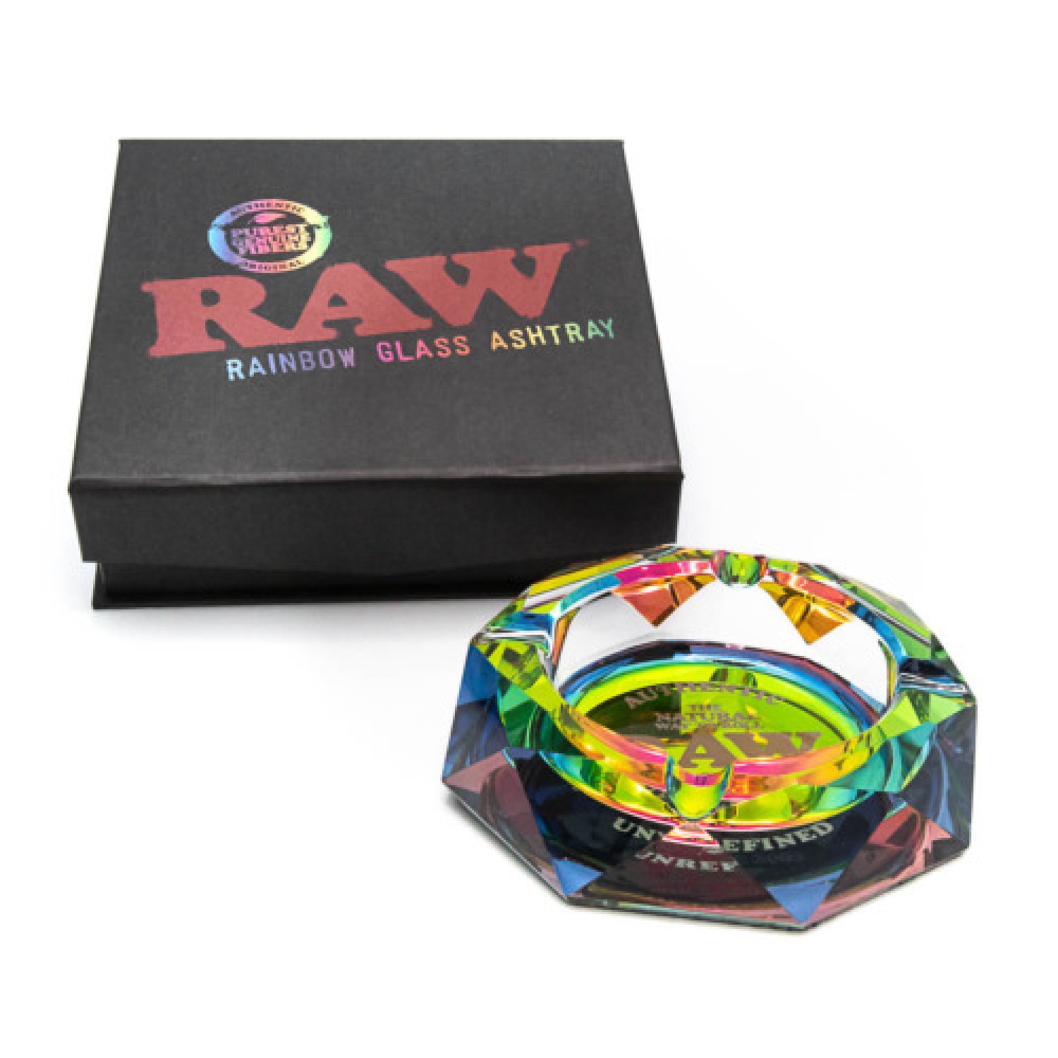 RAW - Rainbow Glas Aschenbecher | Ø11,5cm