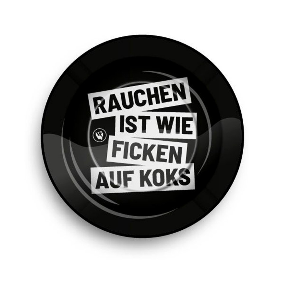 FIRE-FLOW™ Metal Ashtray Rauchen Saufen Rumhuren, Ø: 14 cm | VE: 6 Stück