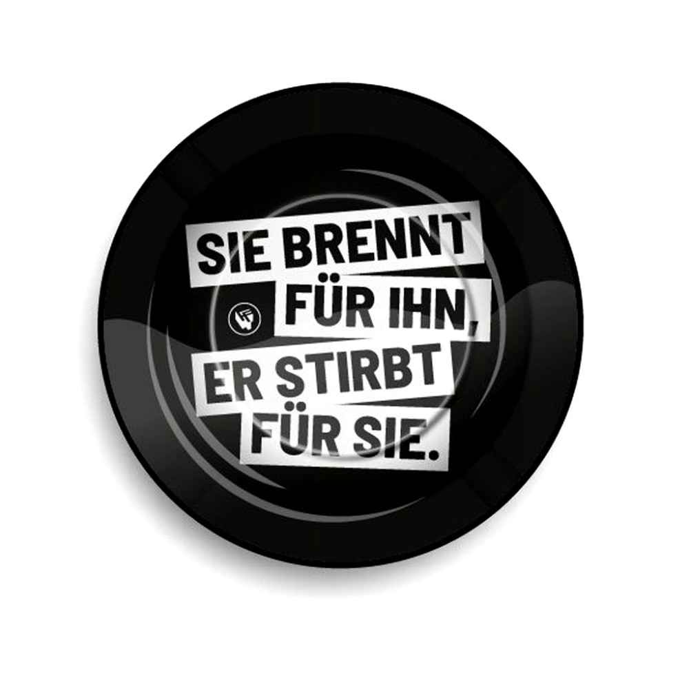 FIRE-FLOW™ Metal Ashtray Rauchen Ist Köstlich, Ø: 14 cm | VE: 6 Stück