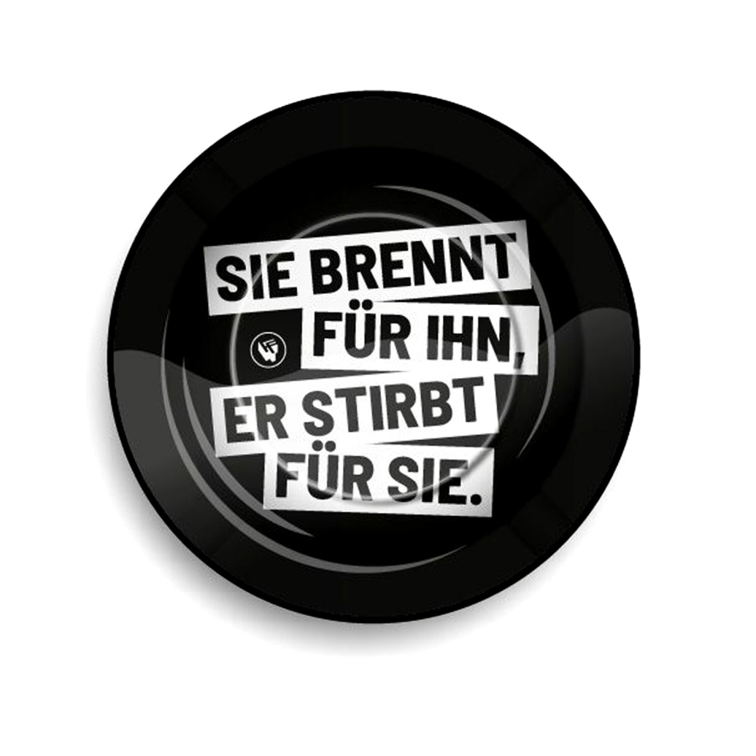 FIRE-FLOW™ Metal Ashtray Rauchen Ist Köstlich, Ø: 14 cm | VE: 6 Stück