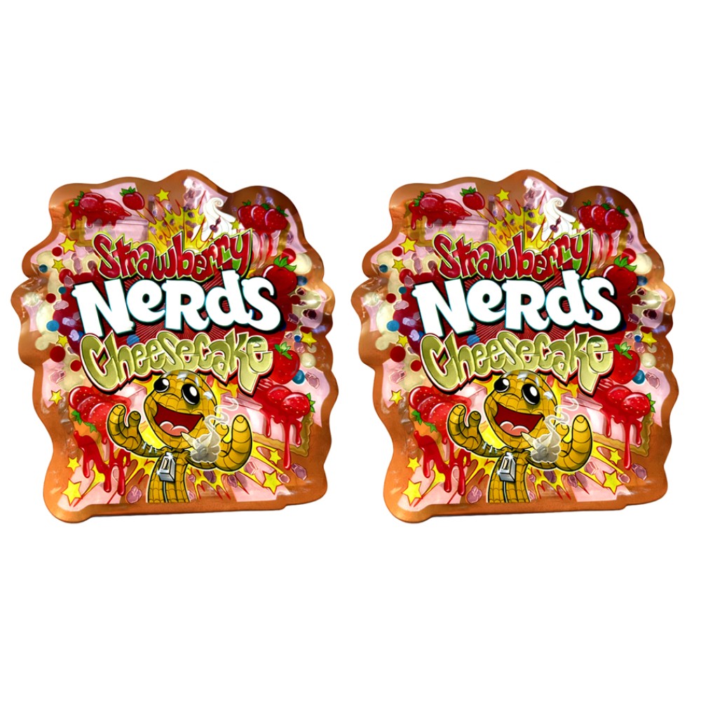 Mylar-Beutel "NERDS CHEESECAKE" (Cali Pack) mit Zipper, 3,5 g – VE-100