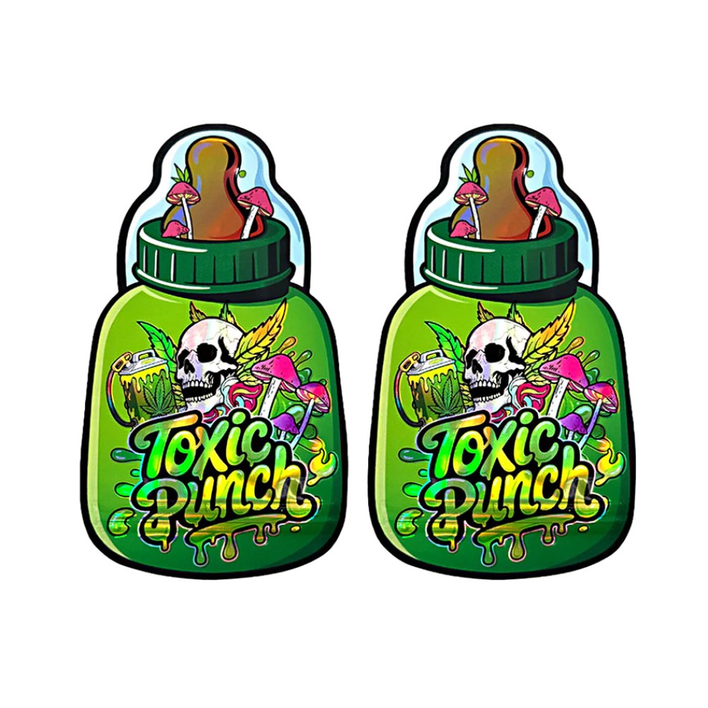 Mylar-Beutel "TOXIC PUNCH" (Cali Pack) mit Zipper, 3,5 g – VE-100
