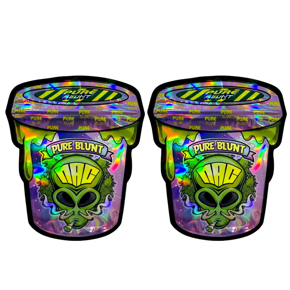 Mylar-Beutel "PURE BLUNT" (Cali Pack) mit Zipper, 3,5 g – VE-100