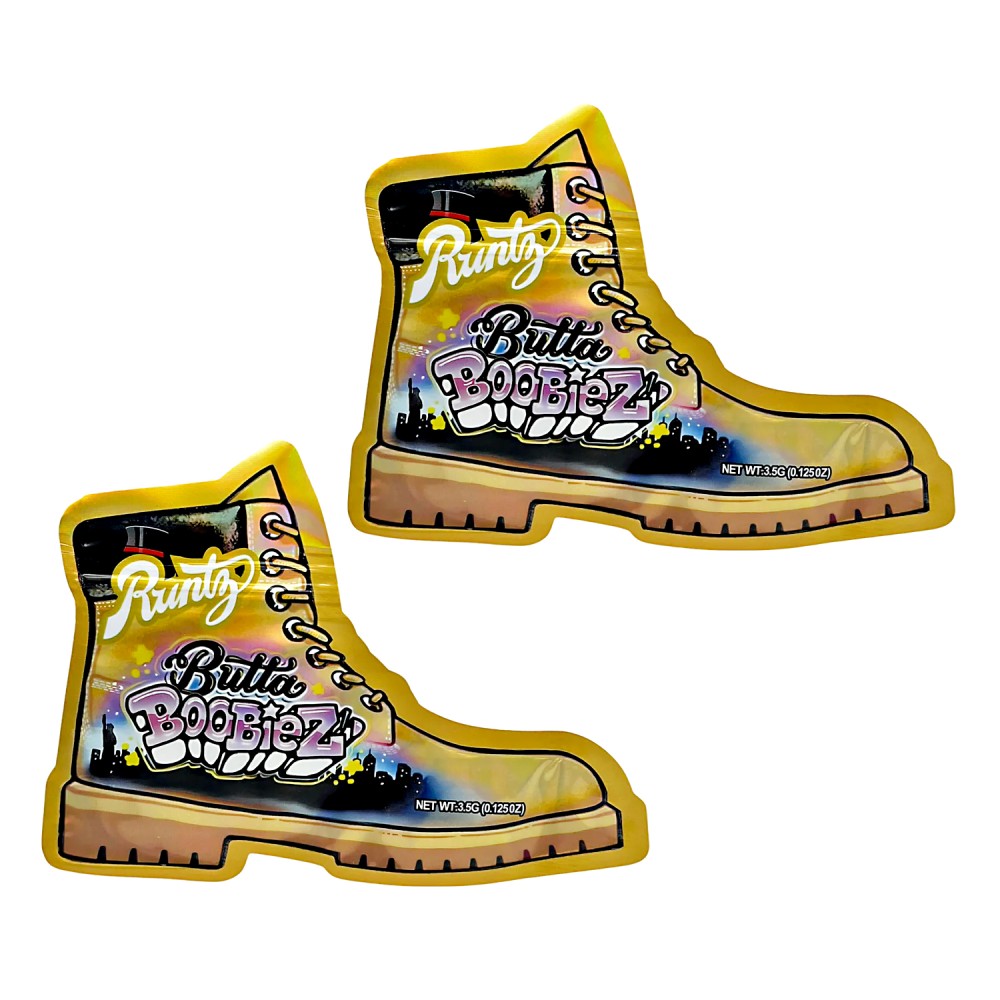 Mylar-Beutel "BUTTA BOOBIEZ" (Cali Pack) mit Zipper, 3,5 g – VE-100 Mylar-Beutel "BUTTA BOOBIEZ" (Cali Pack) mit Zipper, 3,5 g – VE-100