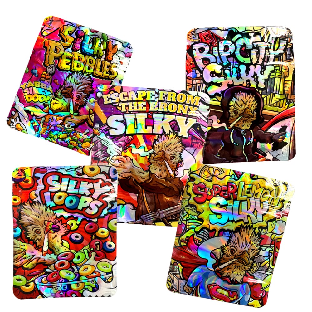 Mylar-Beutel "SILKY PEBBLES" (Cali Pack) mit Zipper, 3,5 g – VE-100