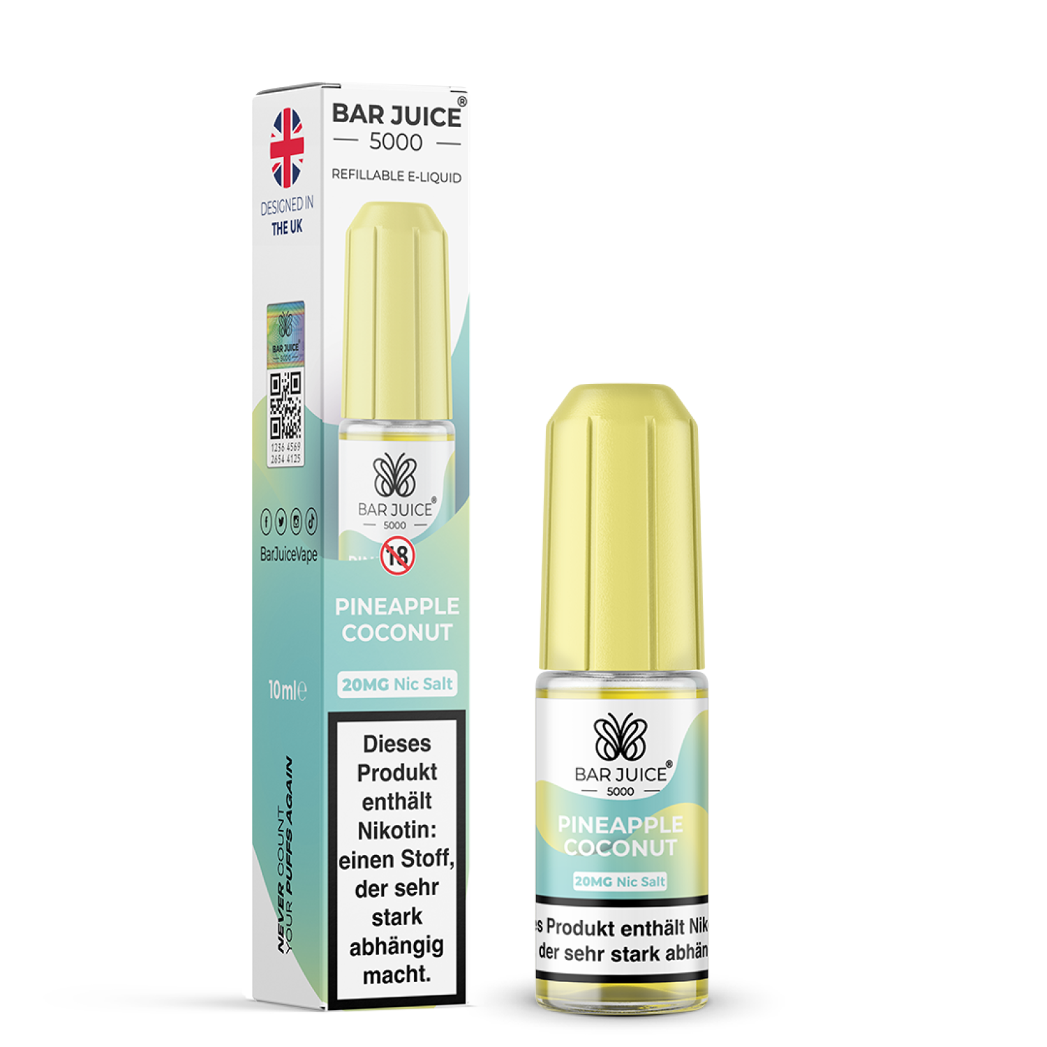 Bar Juice | Pineapple Coconut 20mg Nic Salz Liquid - 10ml 