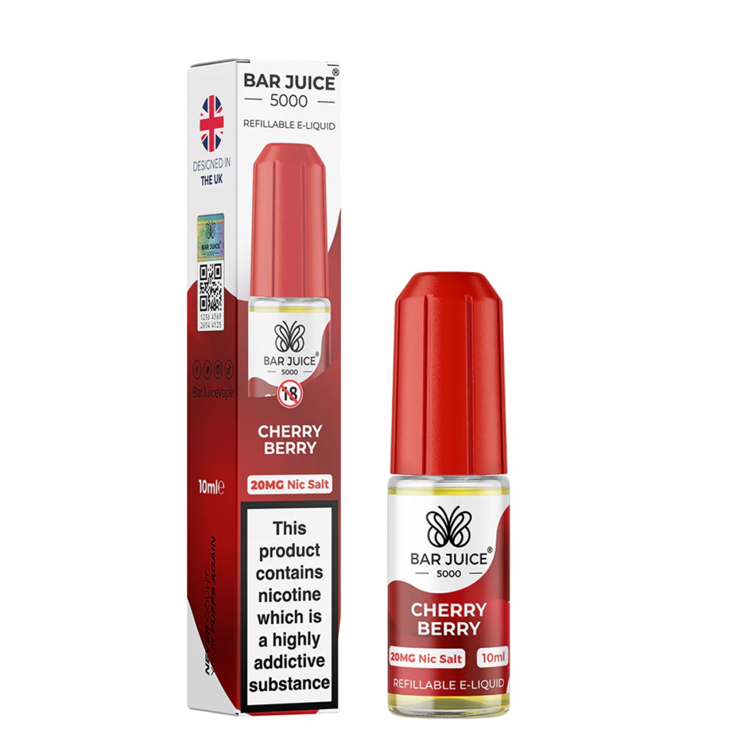 Bar Juice | Cherry Berry 20mg Nic Salz Liquid - 10ml