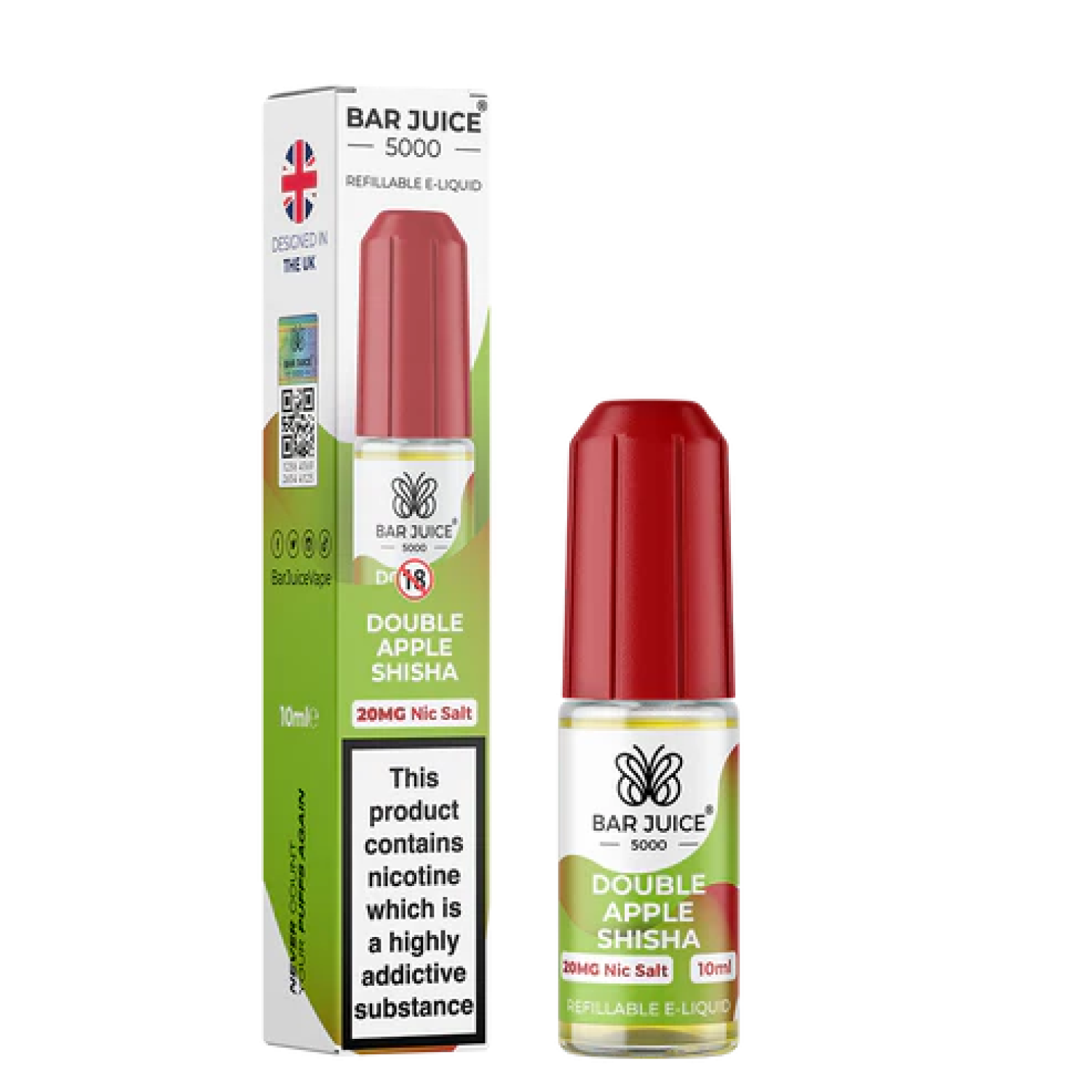 Bar Juice | Double Apple Shisha 20mg Nic Salt Liquid - 10ml