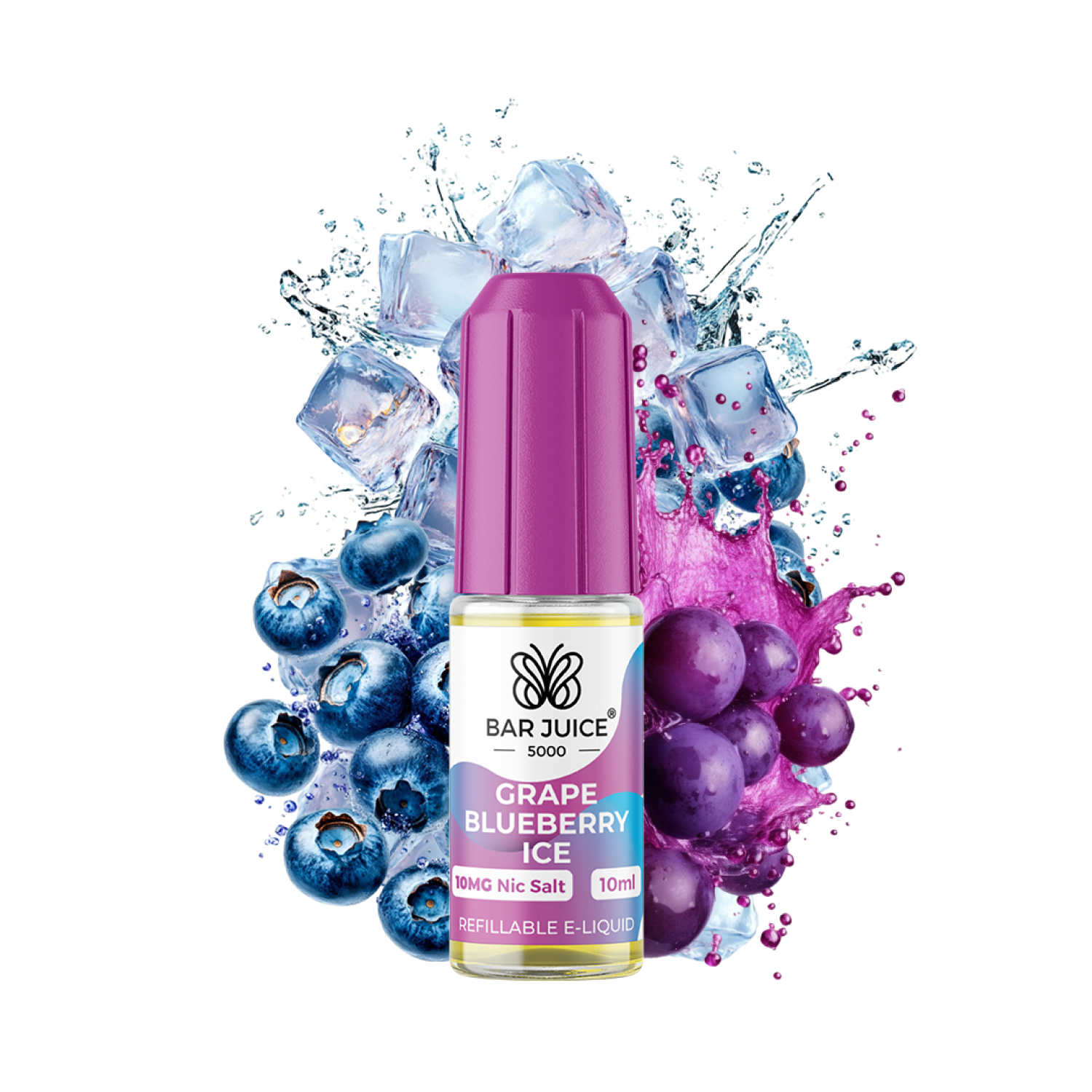 Bar Juice | Grape Blueberry Ice 10mg Nic Salz Liquid - 10ml