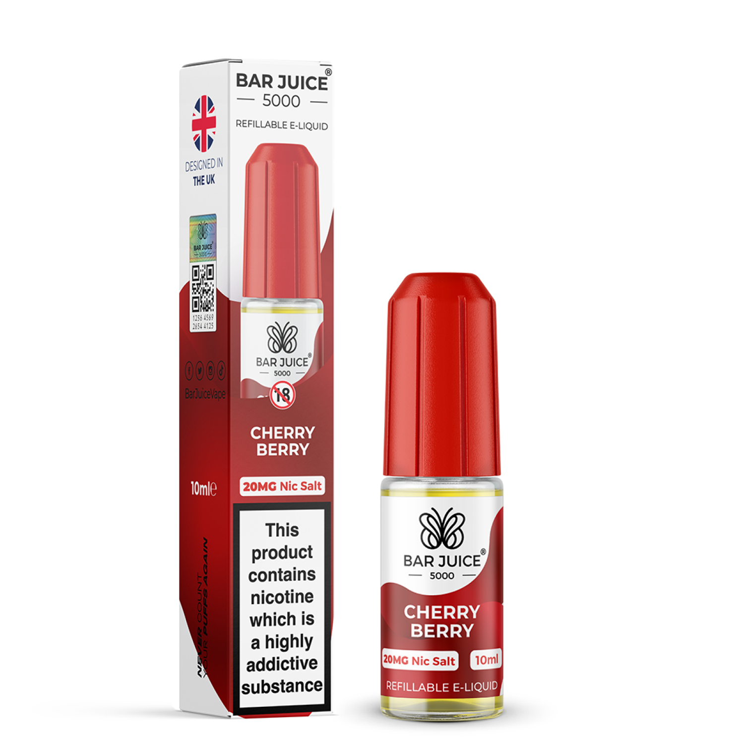 Bar Juice | Cherry Berry 20mg Nic Salz Liquid - 10ml