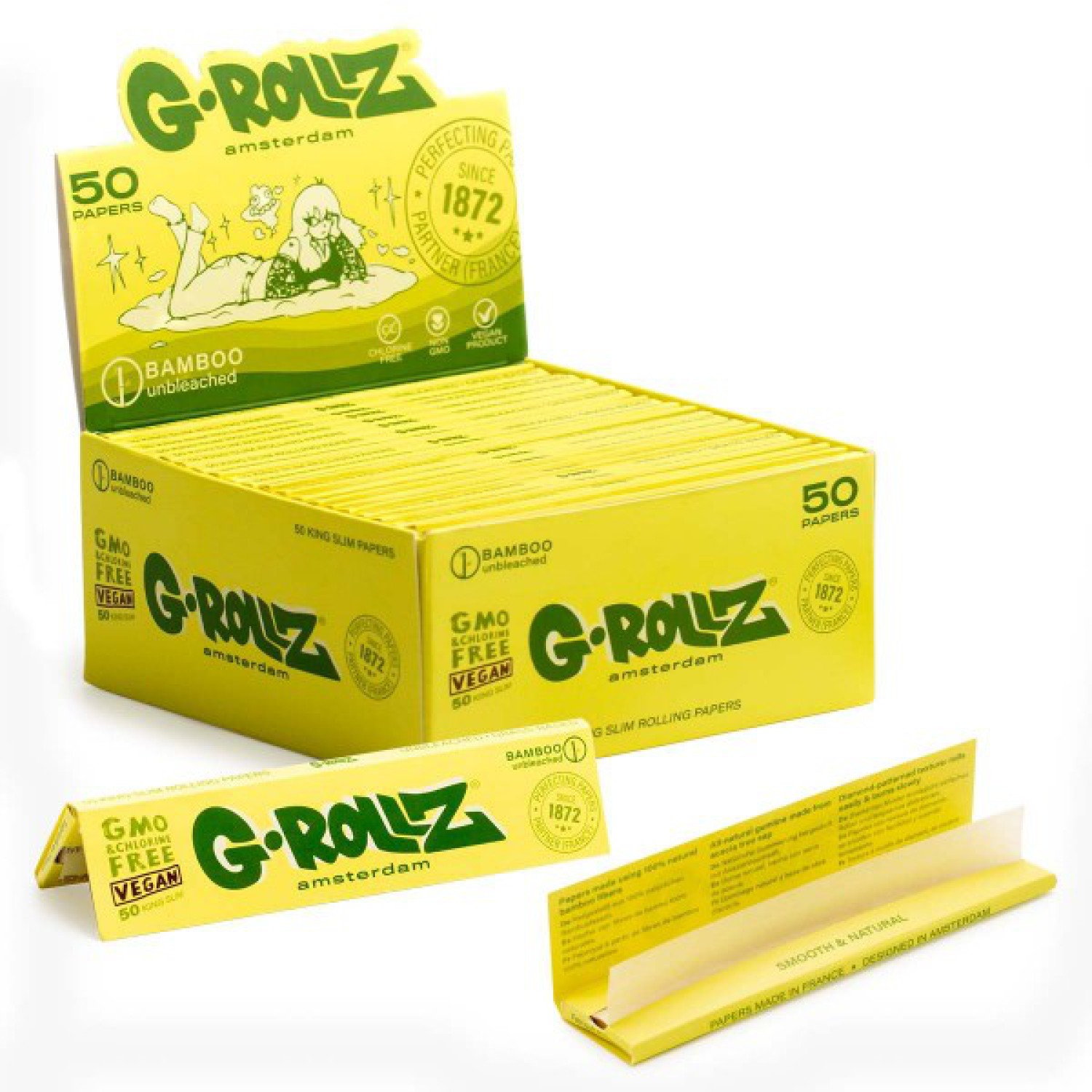 G-ROLLZ,Papers KS "Bamboo Unbleached " VE-50