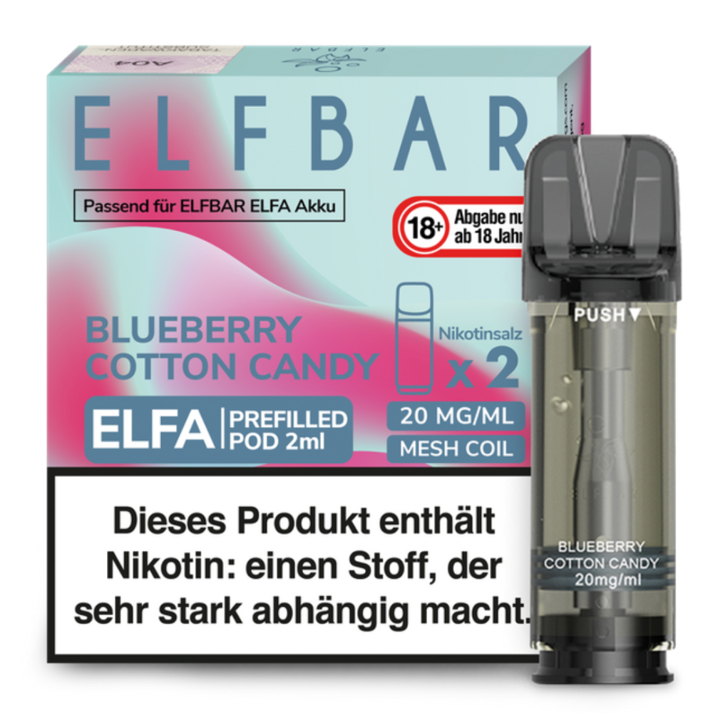ELFBAR ELFA Pod   Blueberry Cotton Candy 2x2ml, 20mg