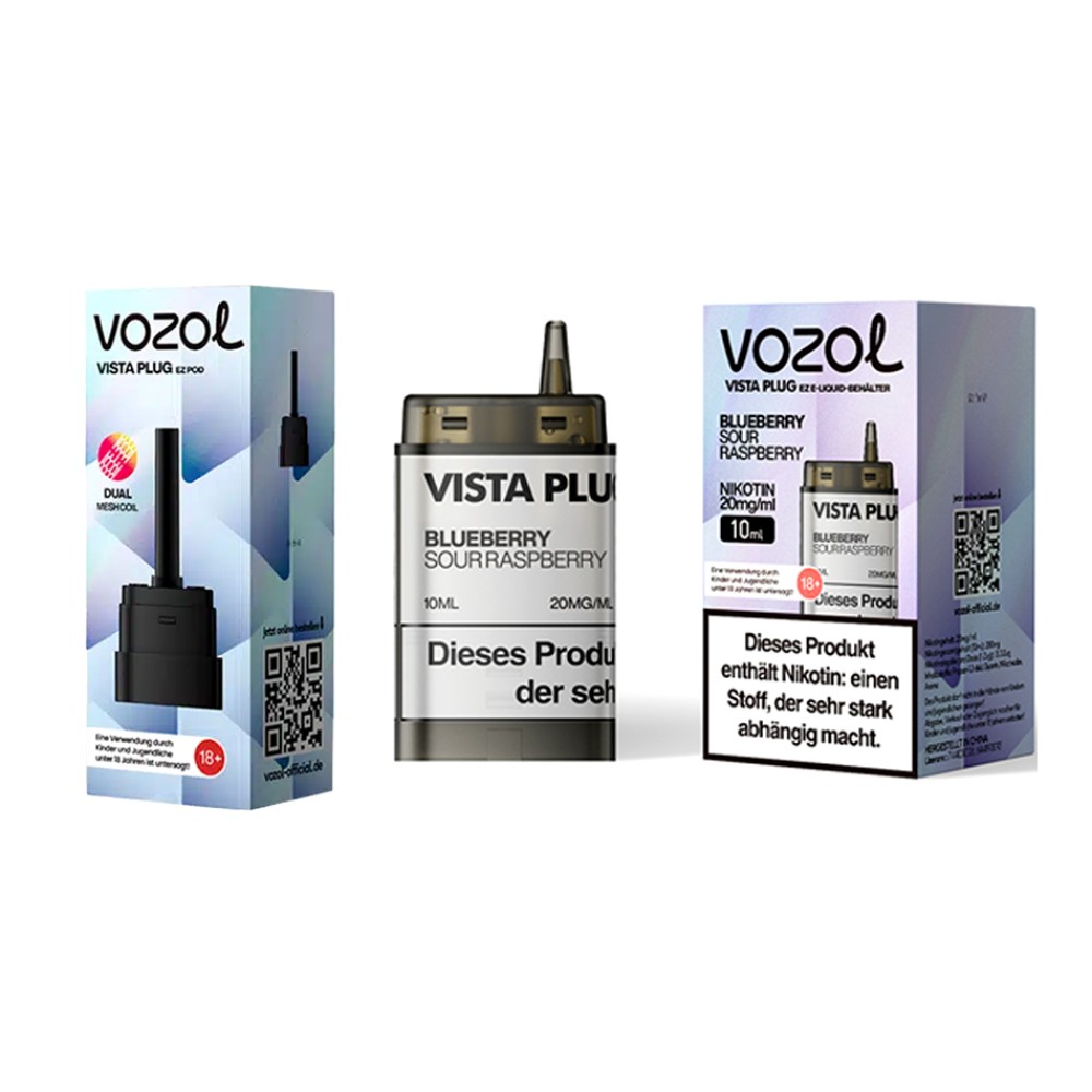 Vozol Vista Plug | Prefilled Pod | Blueberry Sour Raspberry