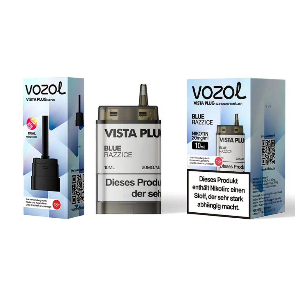 Vozol Vista Plug | Prefilled Pod | Blue Razz Ice 
